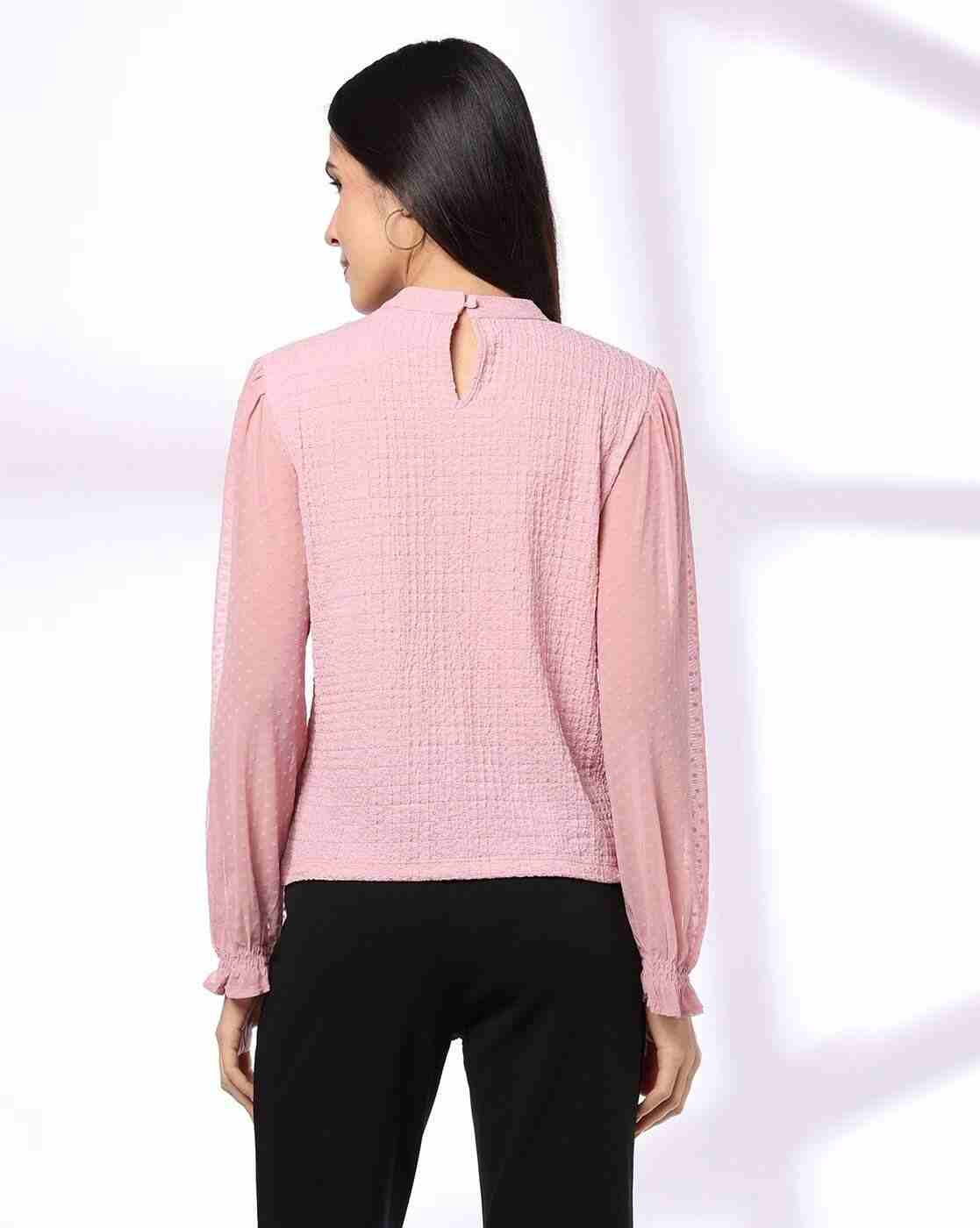 FIG | Women Relaxed Fit Sweatshirt with Mesh Sleeve|2