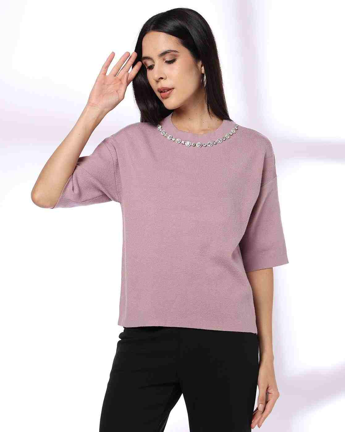 FIG | Women Embellished Slim Fit Top|0