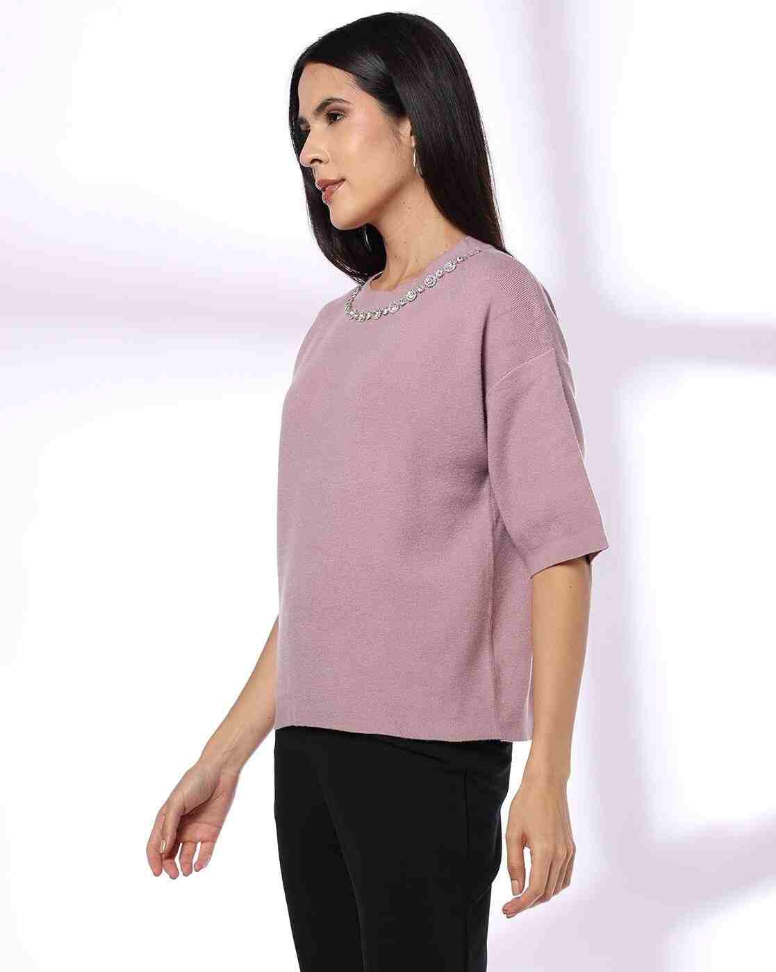 FIG | Women Embellished Slim Fit Top|1