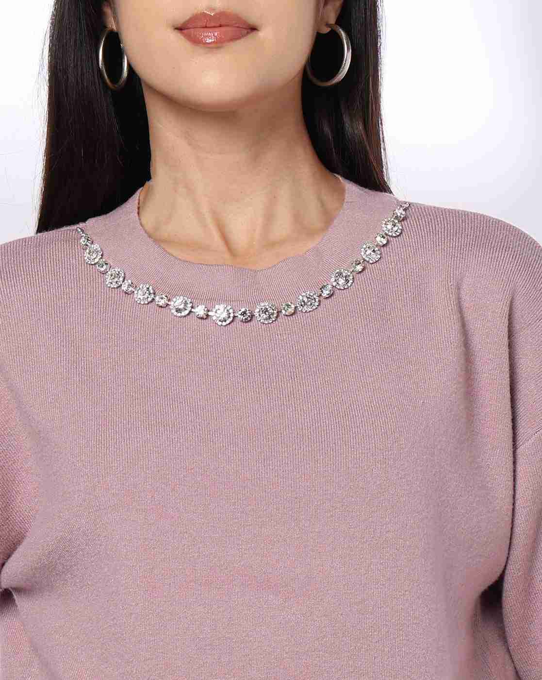 FIG | Women Embellished Slim Fit Top|3