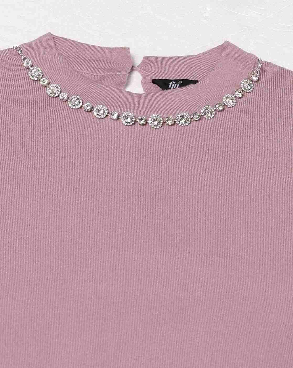 FIG | Women Embellished Slim Fit Top|4