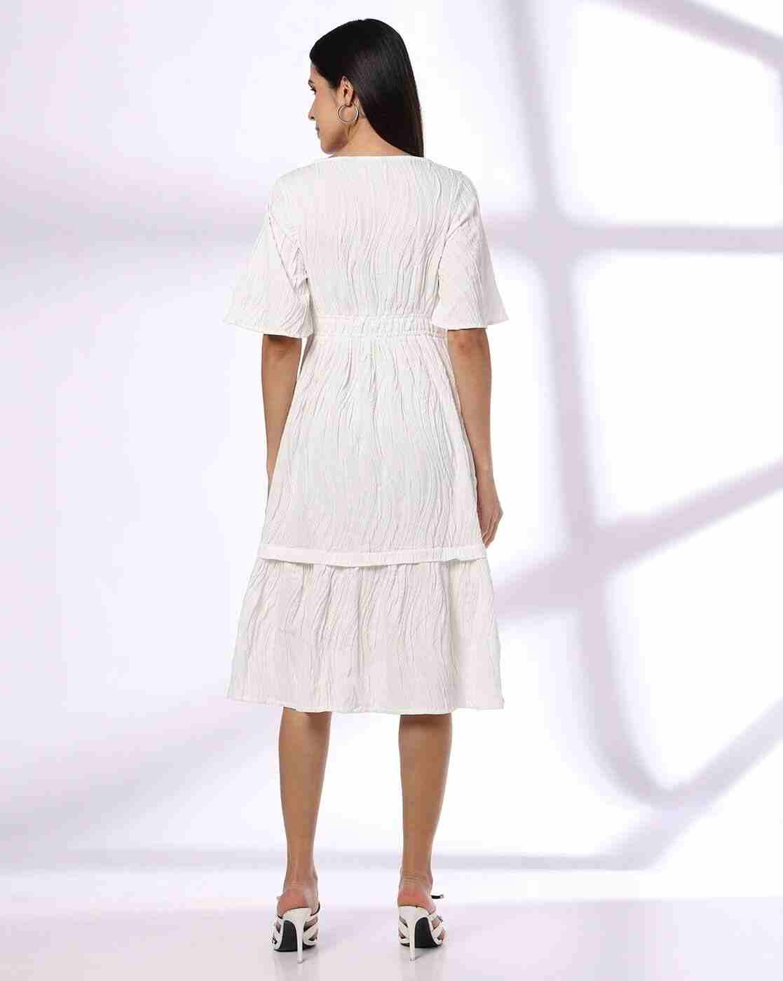 FIG | Women Patterned Round-Neck A-Line Dress|2