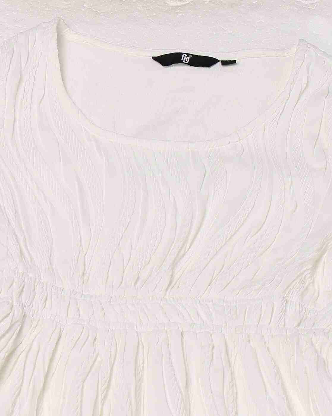 FIG | Women Patterned Round-Neck A-Line Dress|4