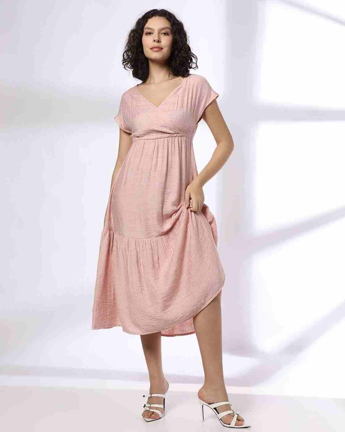 FIG | Women V-Neck Fit & Flare Dress|0