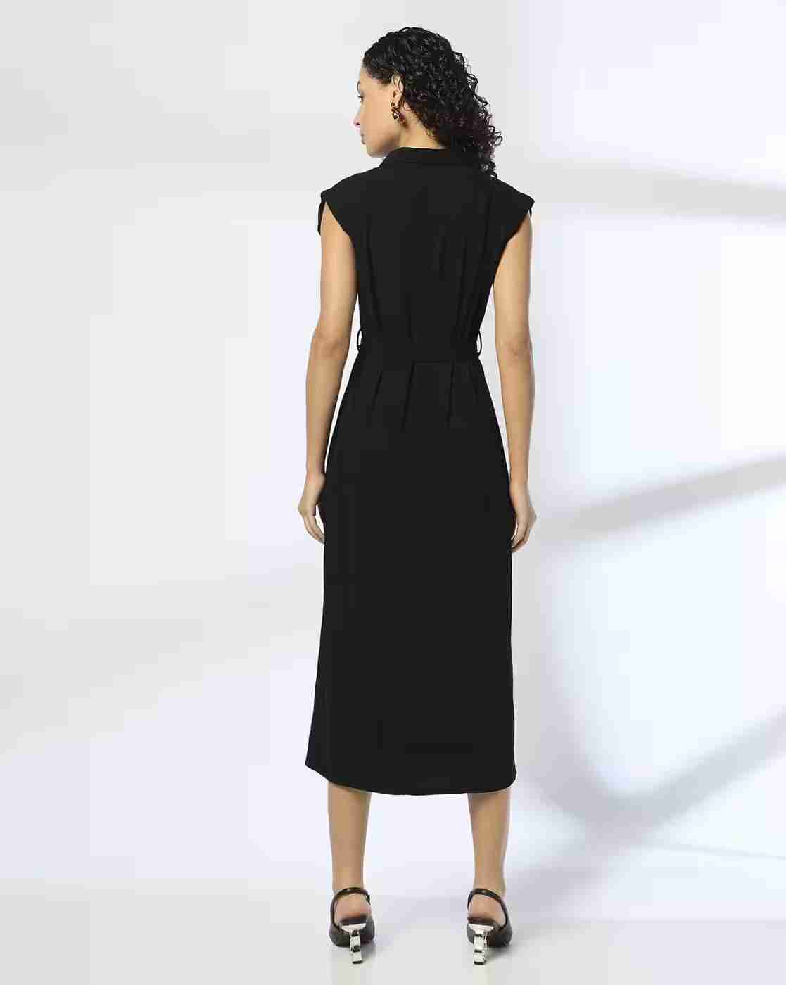 FIG | Women Front-Open Long Shirt Dress|2