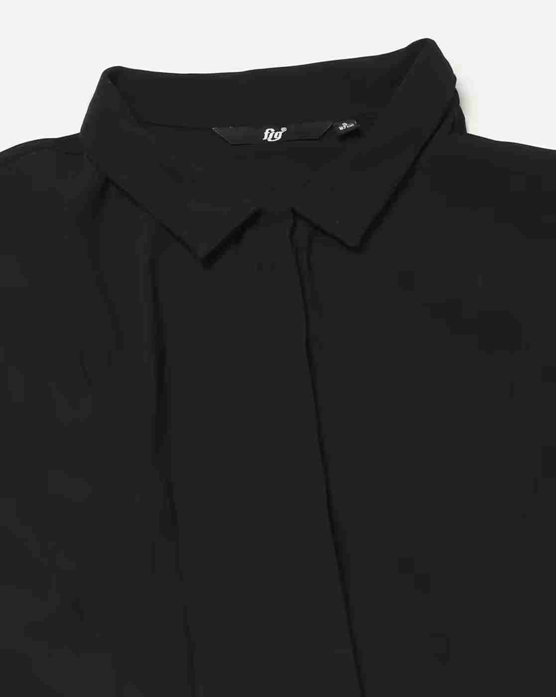 FIG | Women Front-Open Long Shirt Dress|4