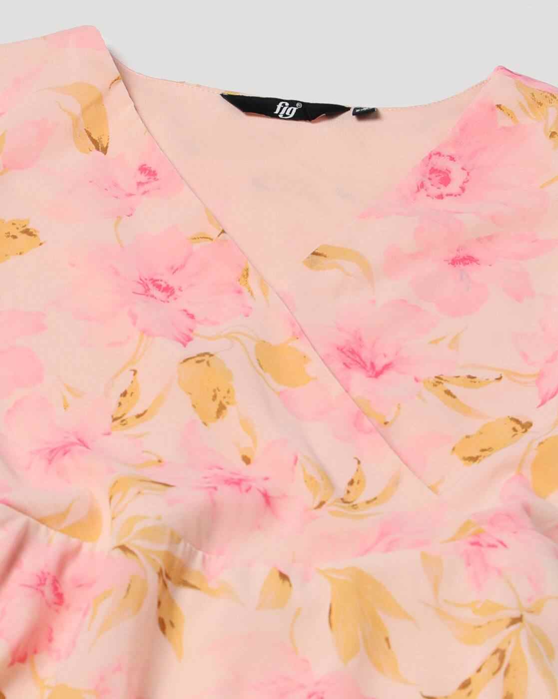 FIG | Women Floral Print Wrap Fit & Flare Dress|4