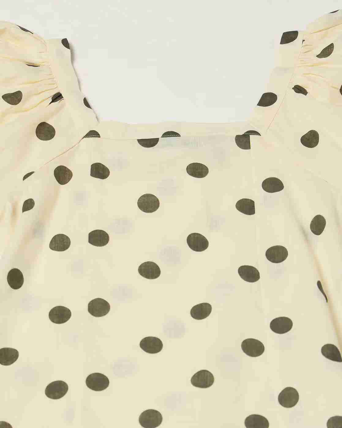 FIG | Women Polka-Dot Print Slim Fit Top|4