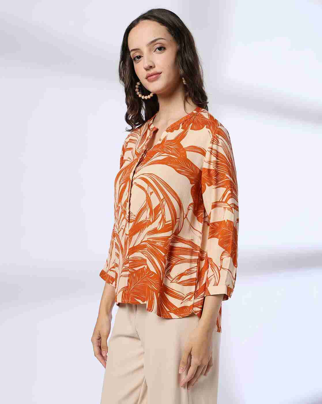 FIG | Men Tropical Print Relaxed Fit Top|1