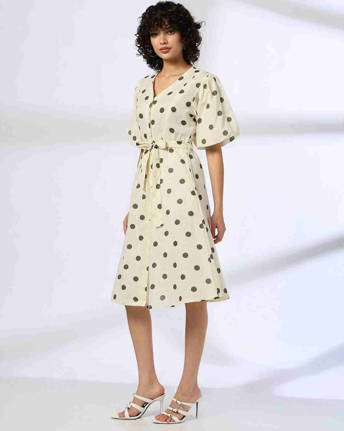 FIG | Women Polka-Dot Print A-Line Dress|1