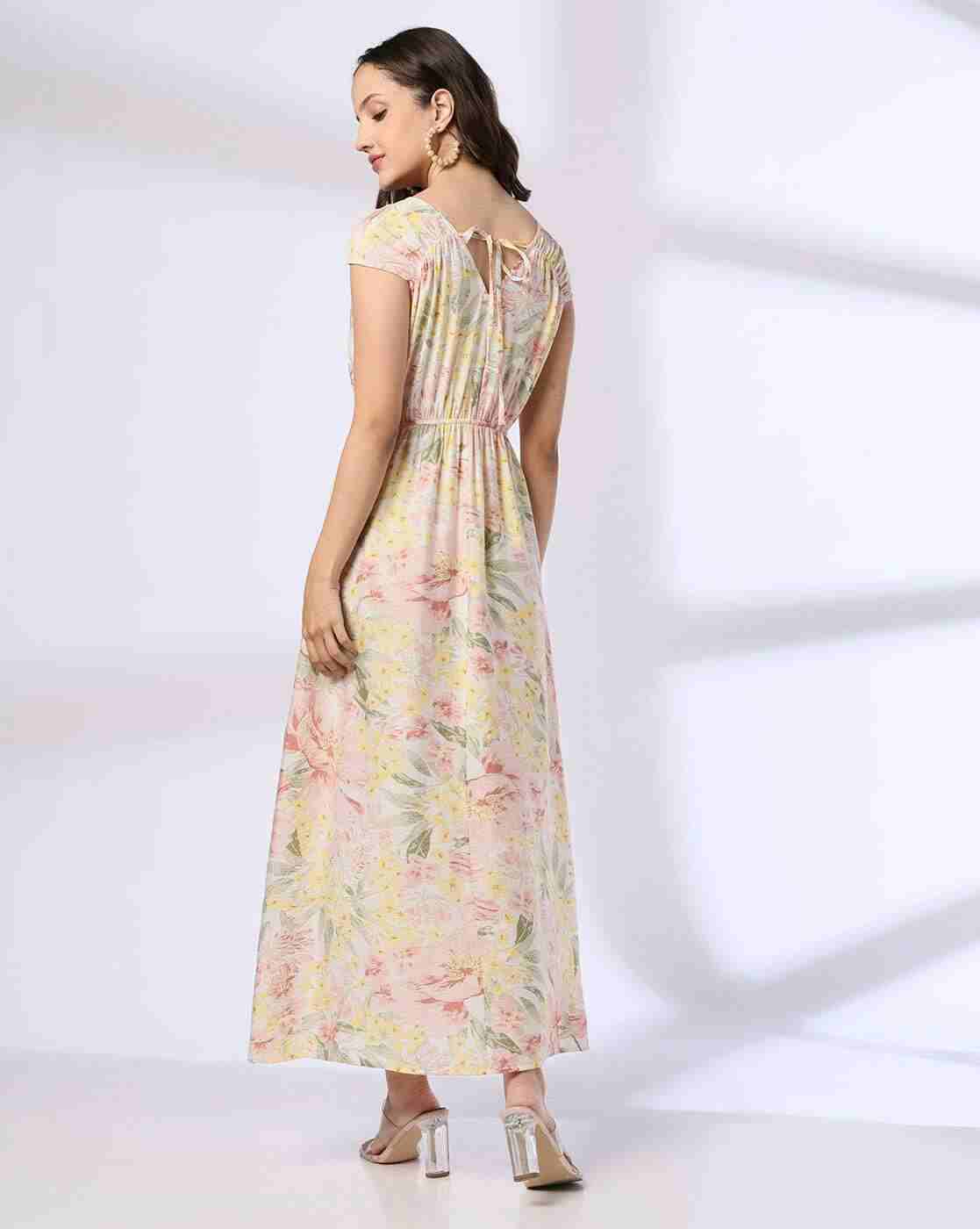 FIG | Women Floral Print V-Neck Wrap Grown Dress|2
