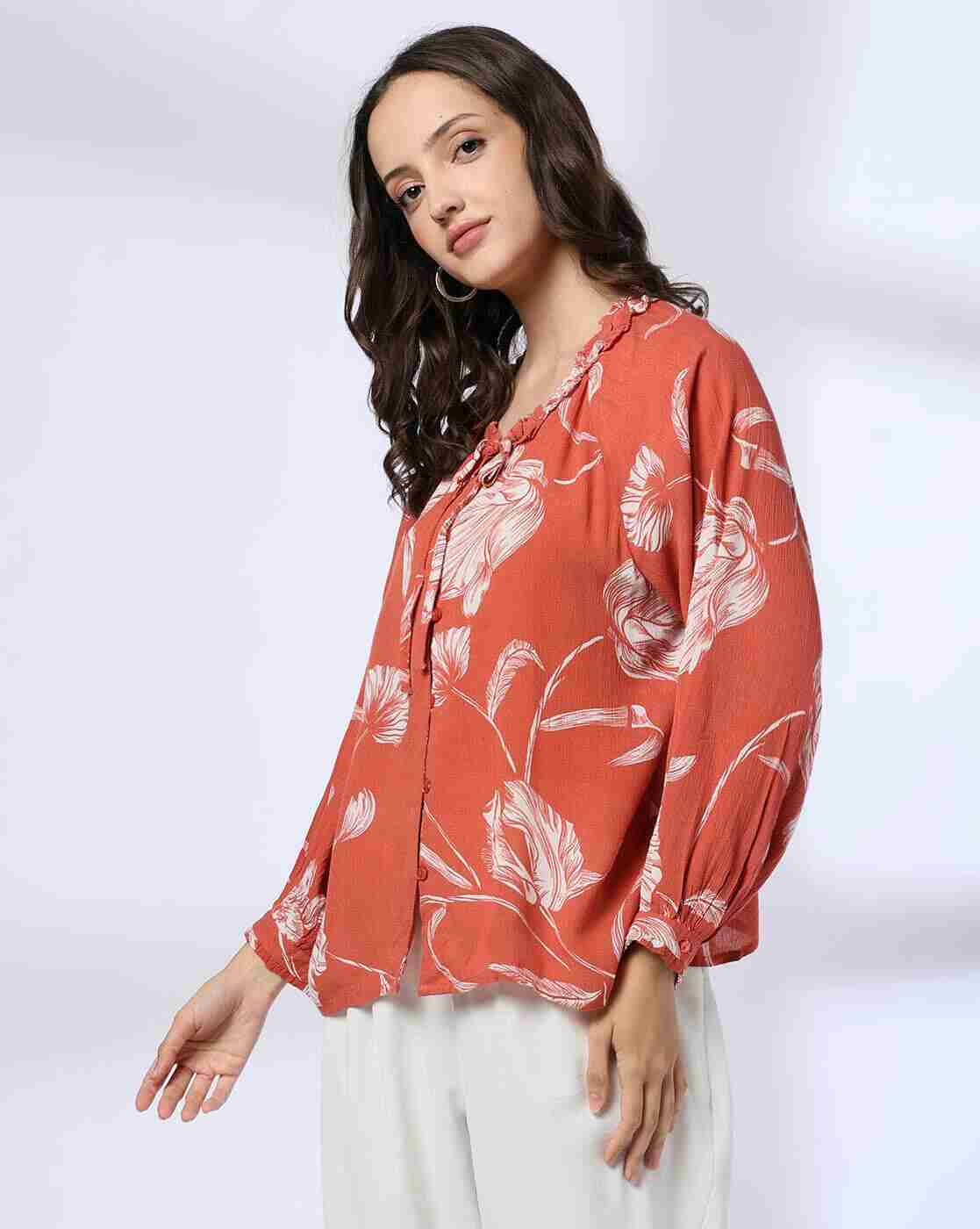 FIG | Women Floral Print Relaxed Fit Top|1