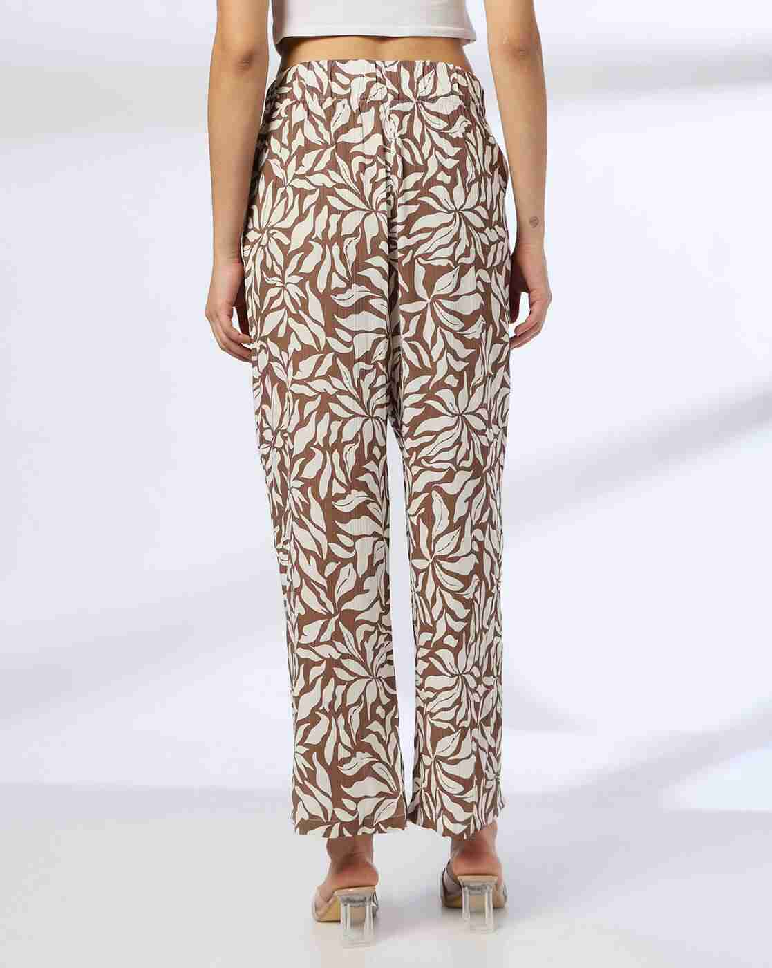 FIG | Women Leaf Print Relaxed Fit Pants|2