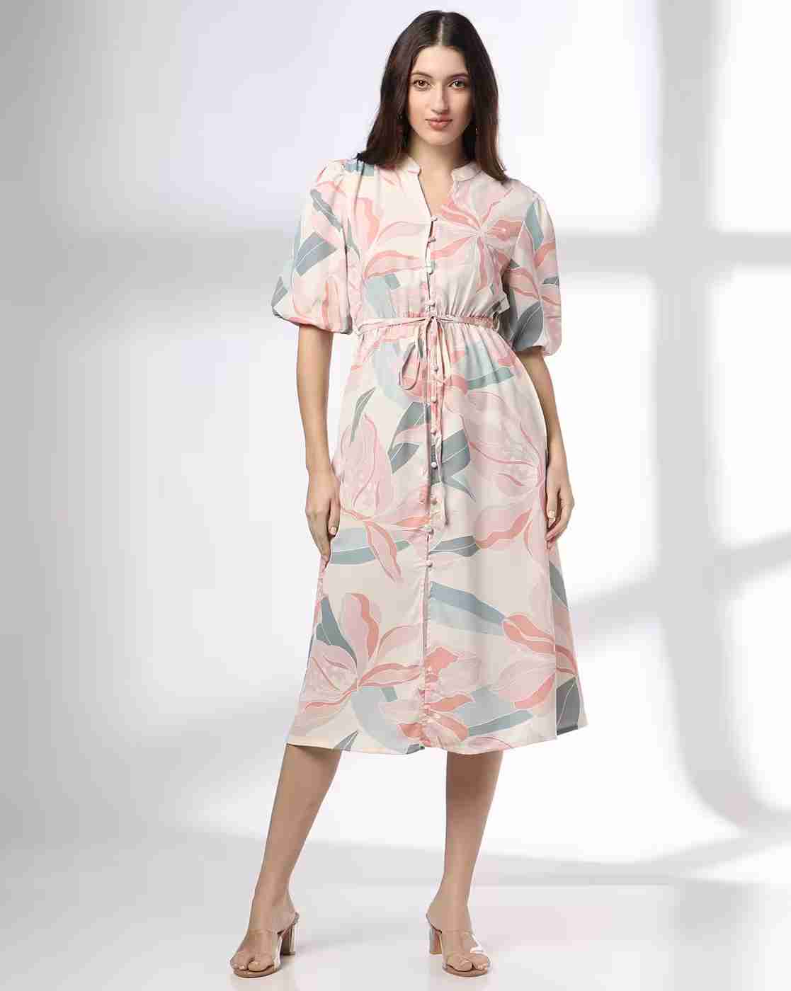 FIG | All-Over Floral Print Shirt Dress|0