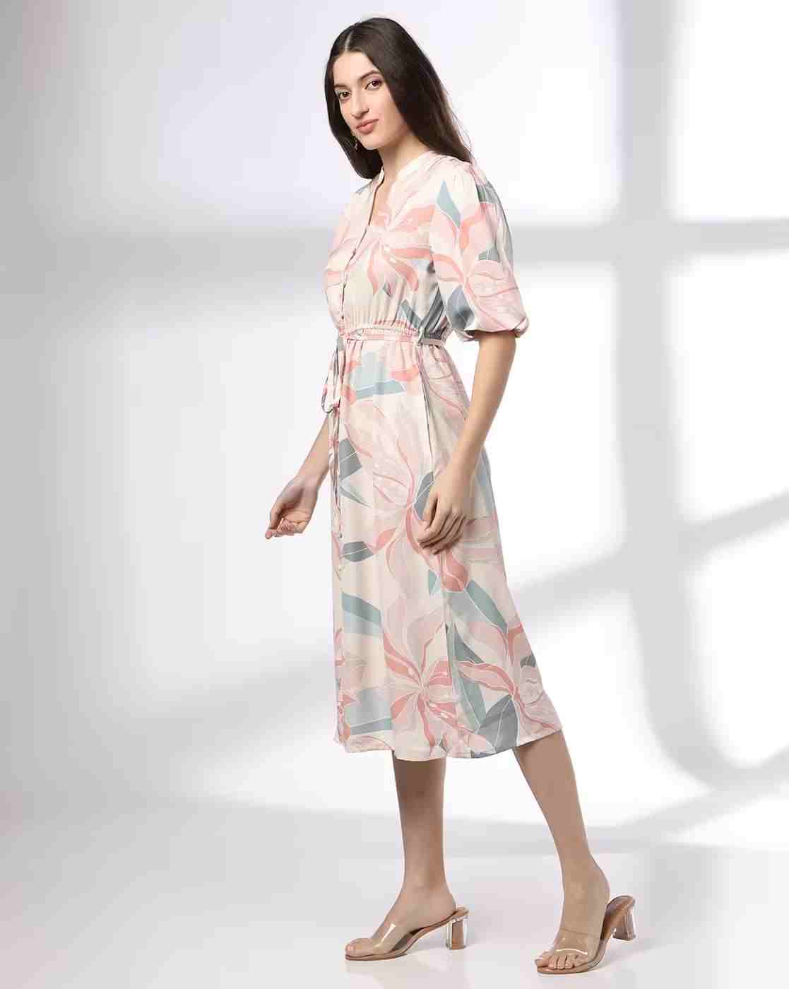 FIG | All-Over Floral Print Shirt Dress|1