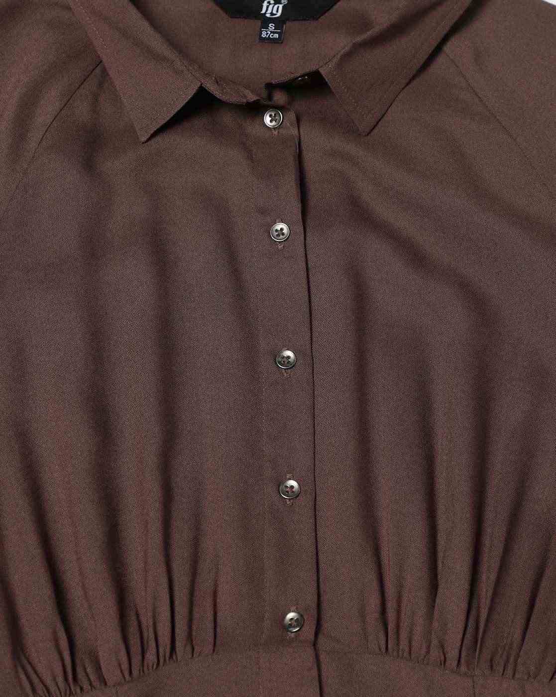 FIG | Women Shirt Dress with Tie-Up Belt|4