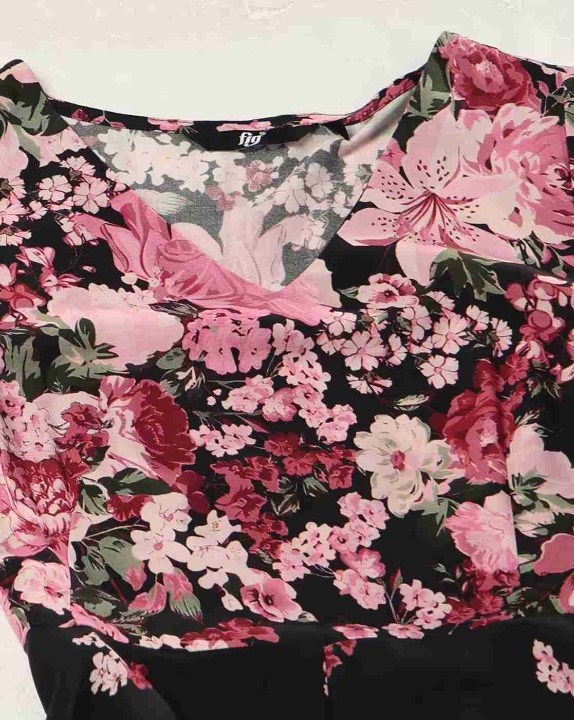 FIG | Women Floral Print V-Neck Wrap Dress|4
