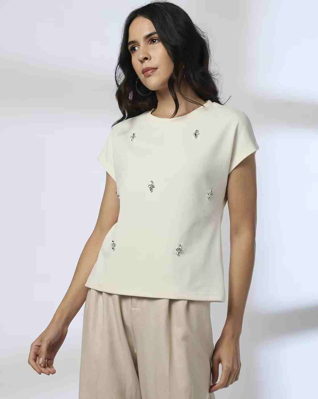 FIG | Women Round-Neck Relaxed Fit T-Shirt|0