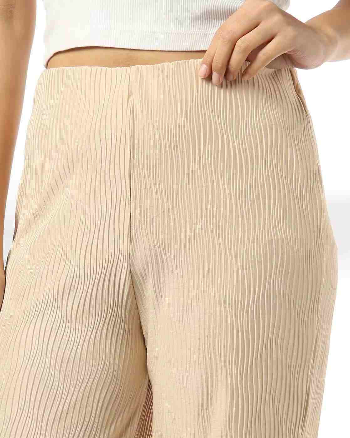 FIG | Women Striped Flared Flat-Front Trousers|3