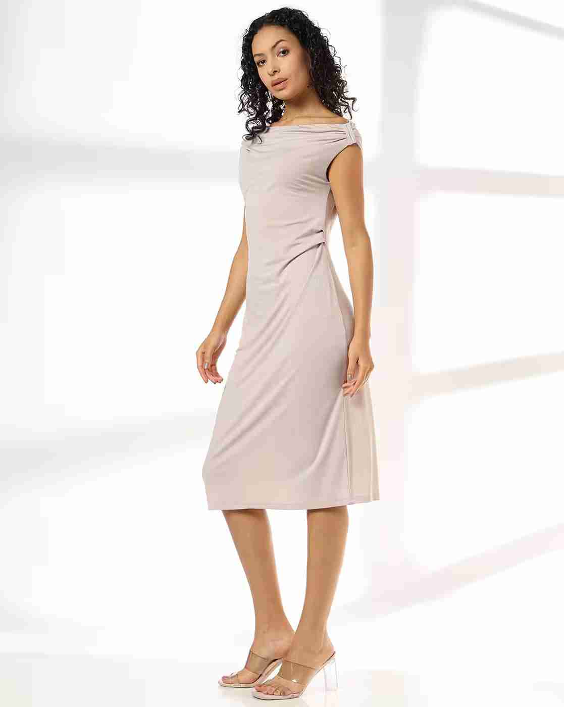 FIG | Women Asymmetrical Shoulder Bodycon Dress|1