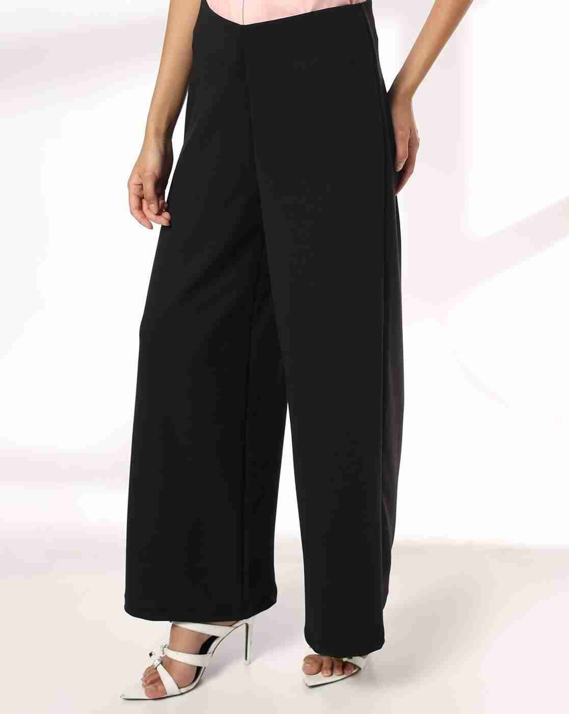 FIG | Women Flat-Front Wide-Leg Trousers|1