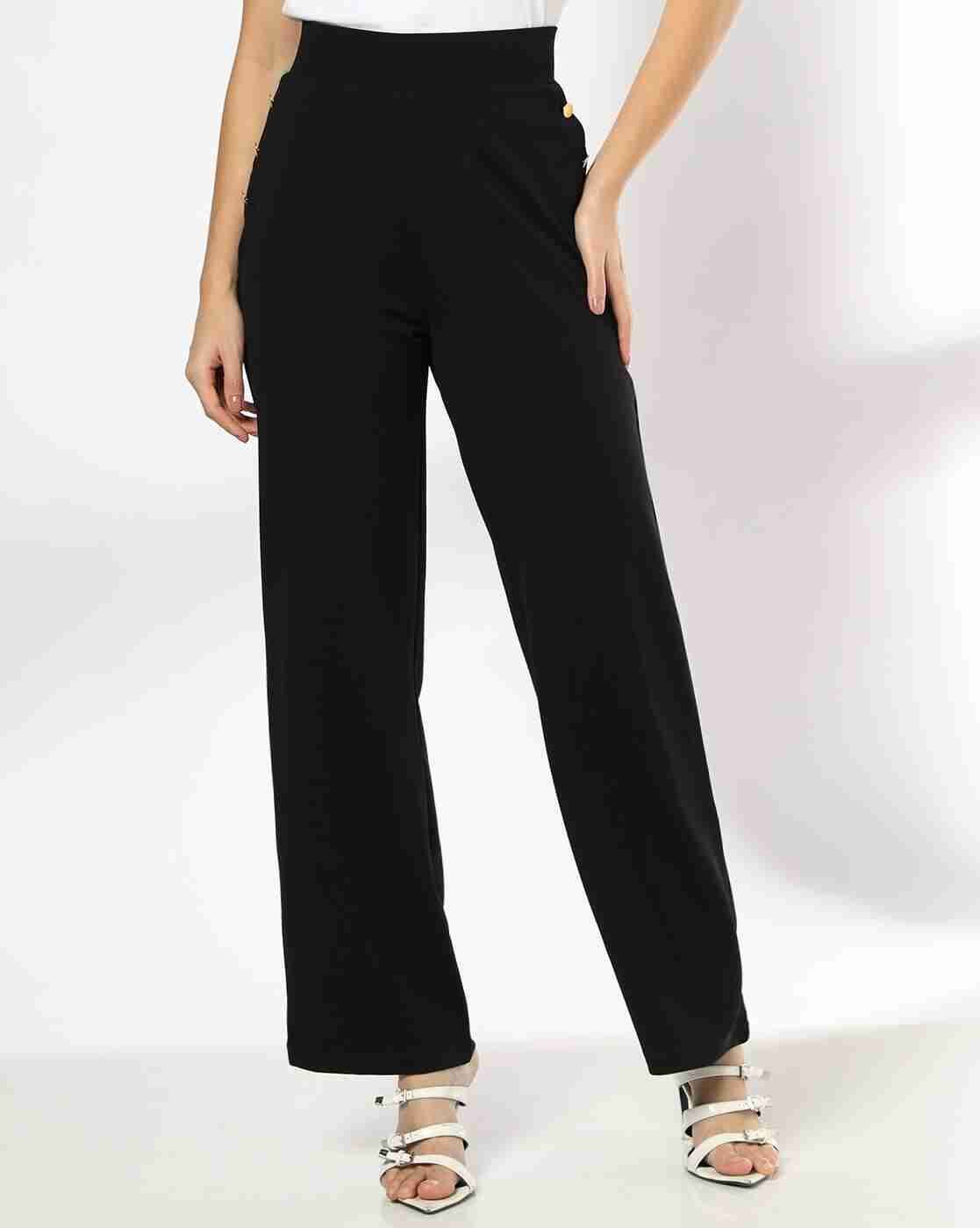 Women Regular Fit Flat-Front Pants
