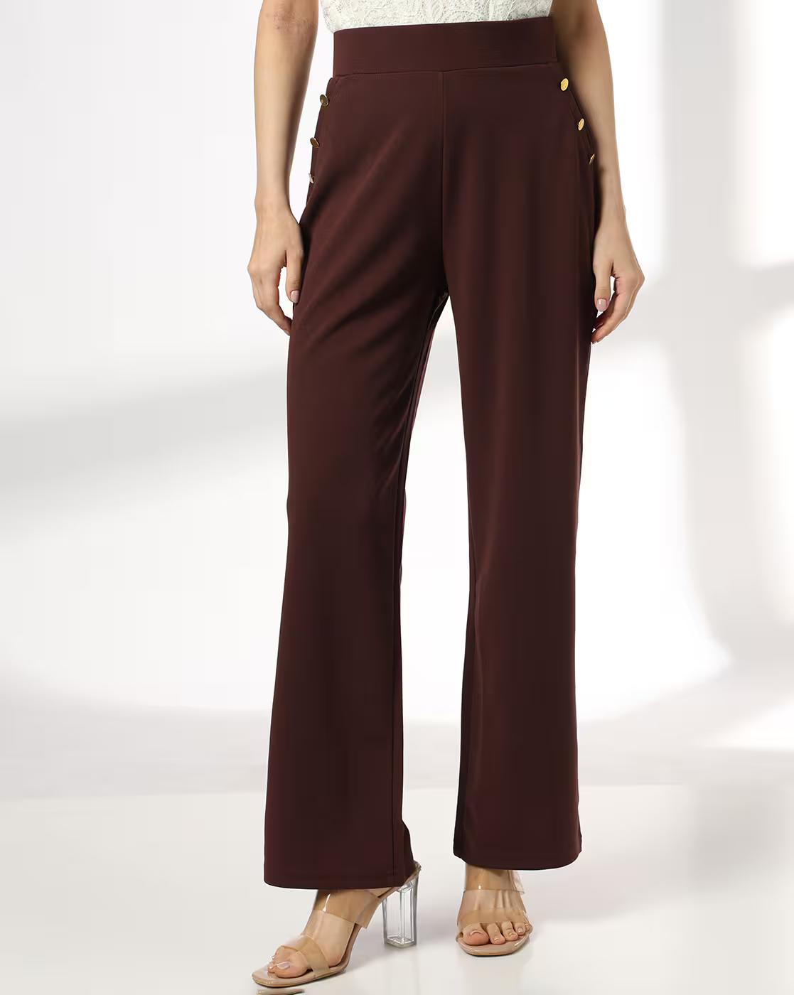FIG | Women Regular Fit Flat-Front Pants|0