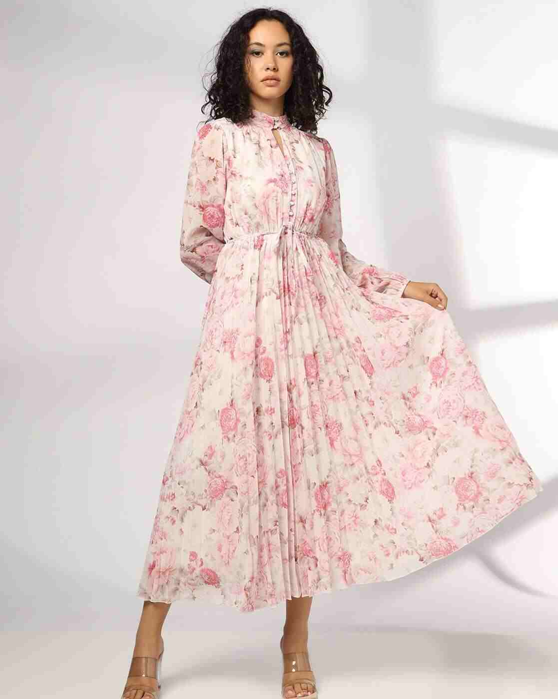 FIG | Women Floral Print Fit & Flare Dress|0