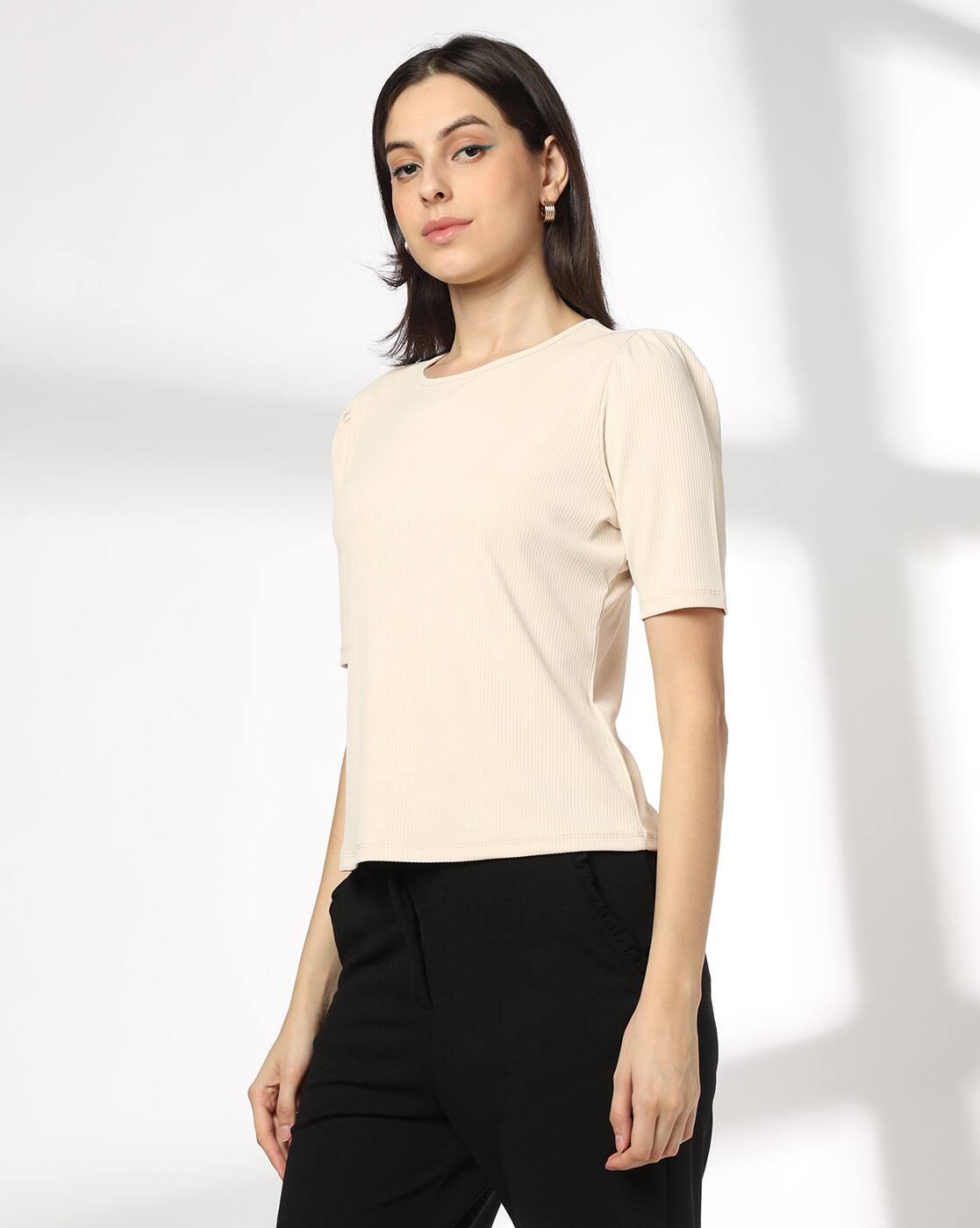 FIG | Women Ribbed Regular Fit Top|1