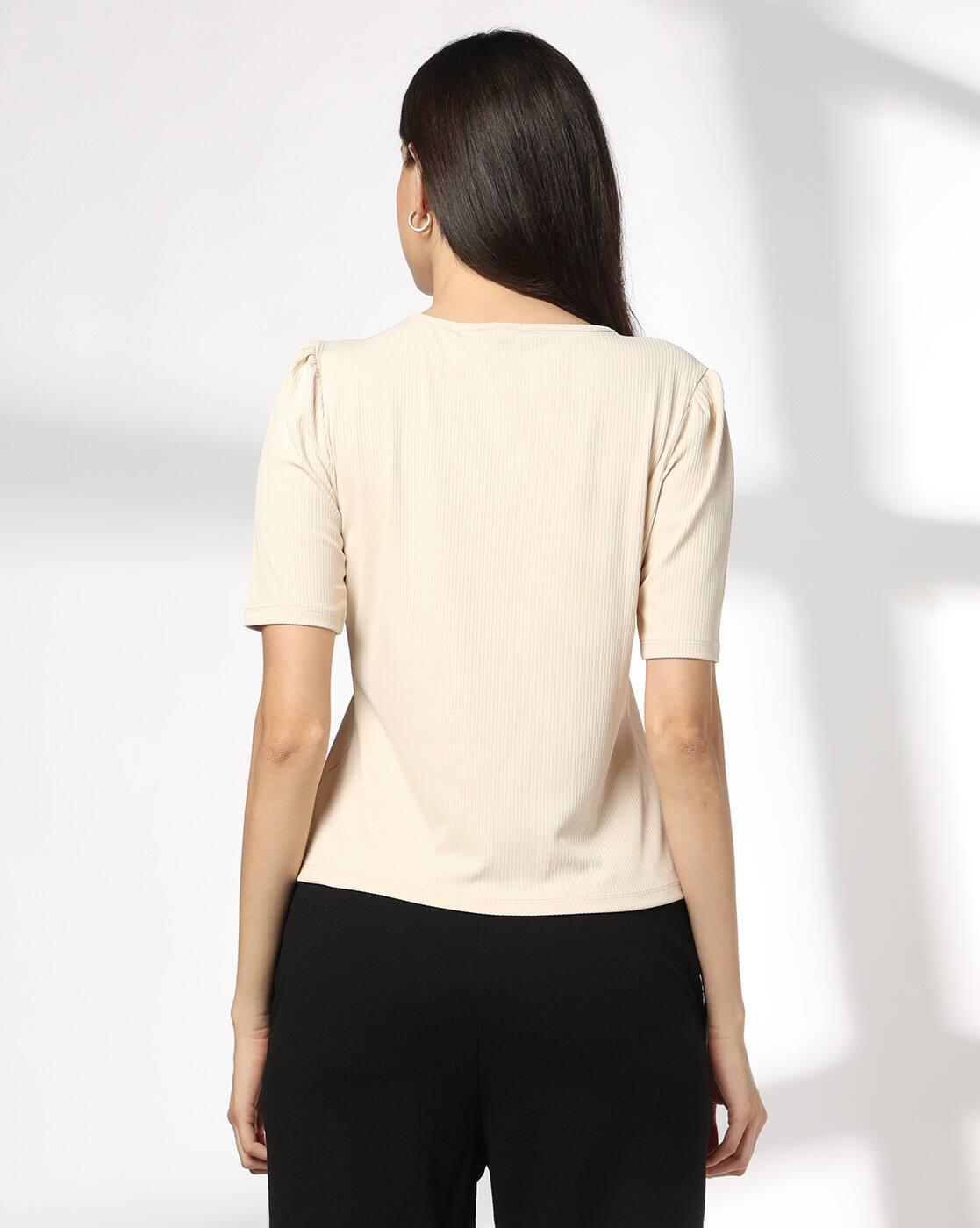 FIG | Women Ribbed Regular Fit Top|2