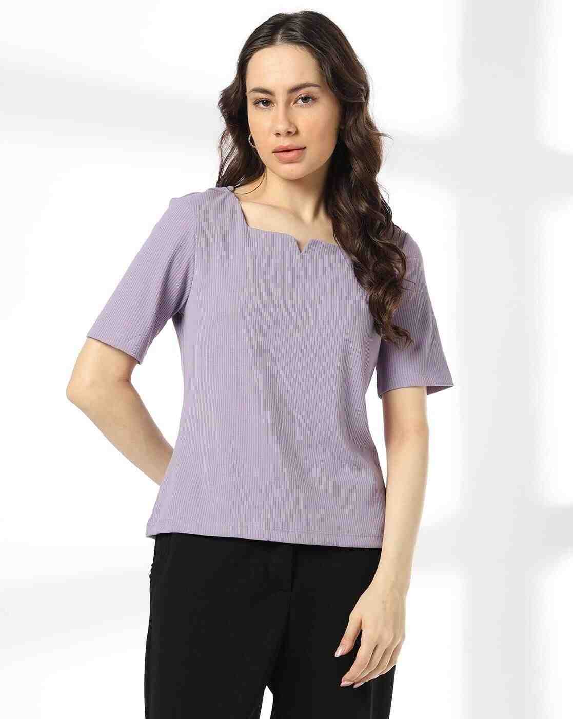 FIG | Women V-Notch Neck Knit Top|0