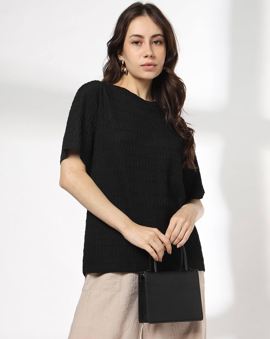 Women Patterned Regular Fit Round-Neck Top