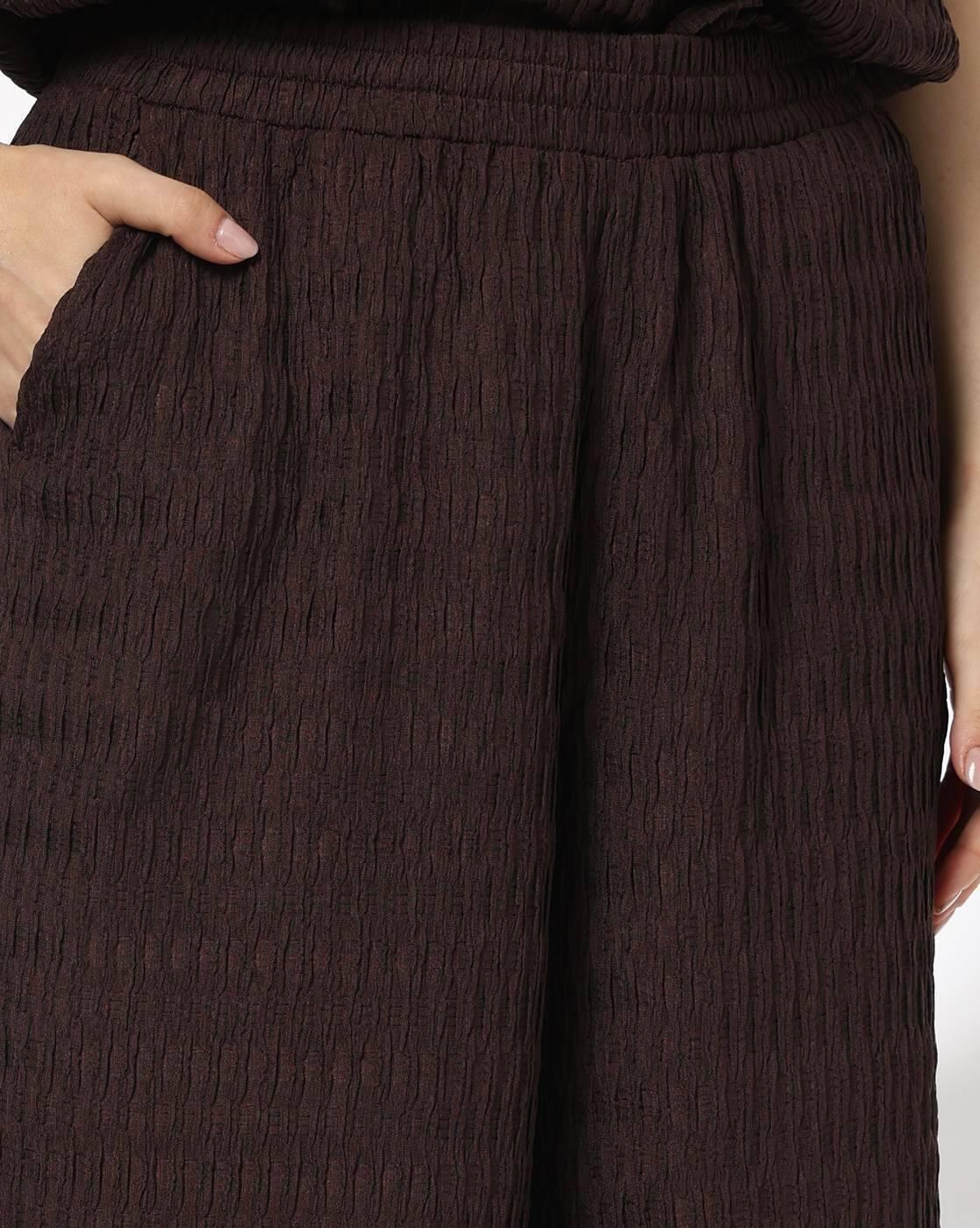 FIG | Women Patterned Wide-Leg Flat-Front Pants|3