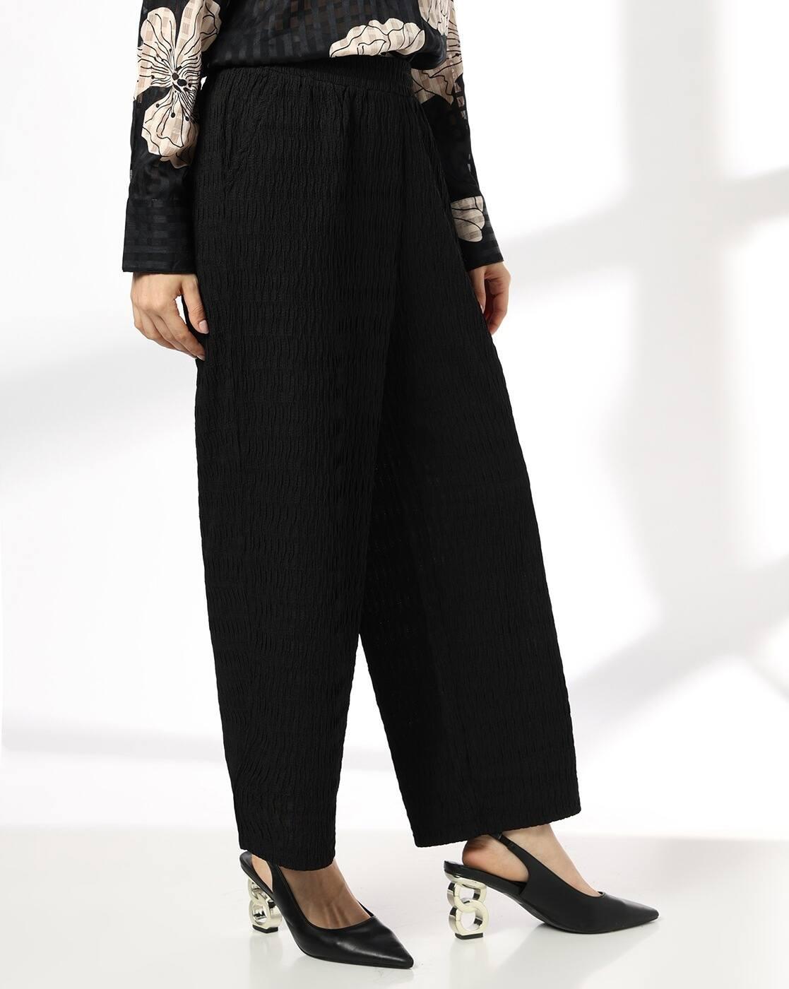FIG | Women Patterned Wide-Leg Flat-Front Pants|1