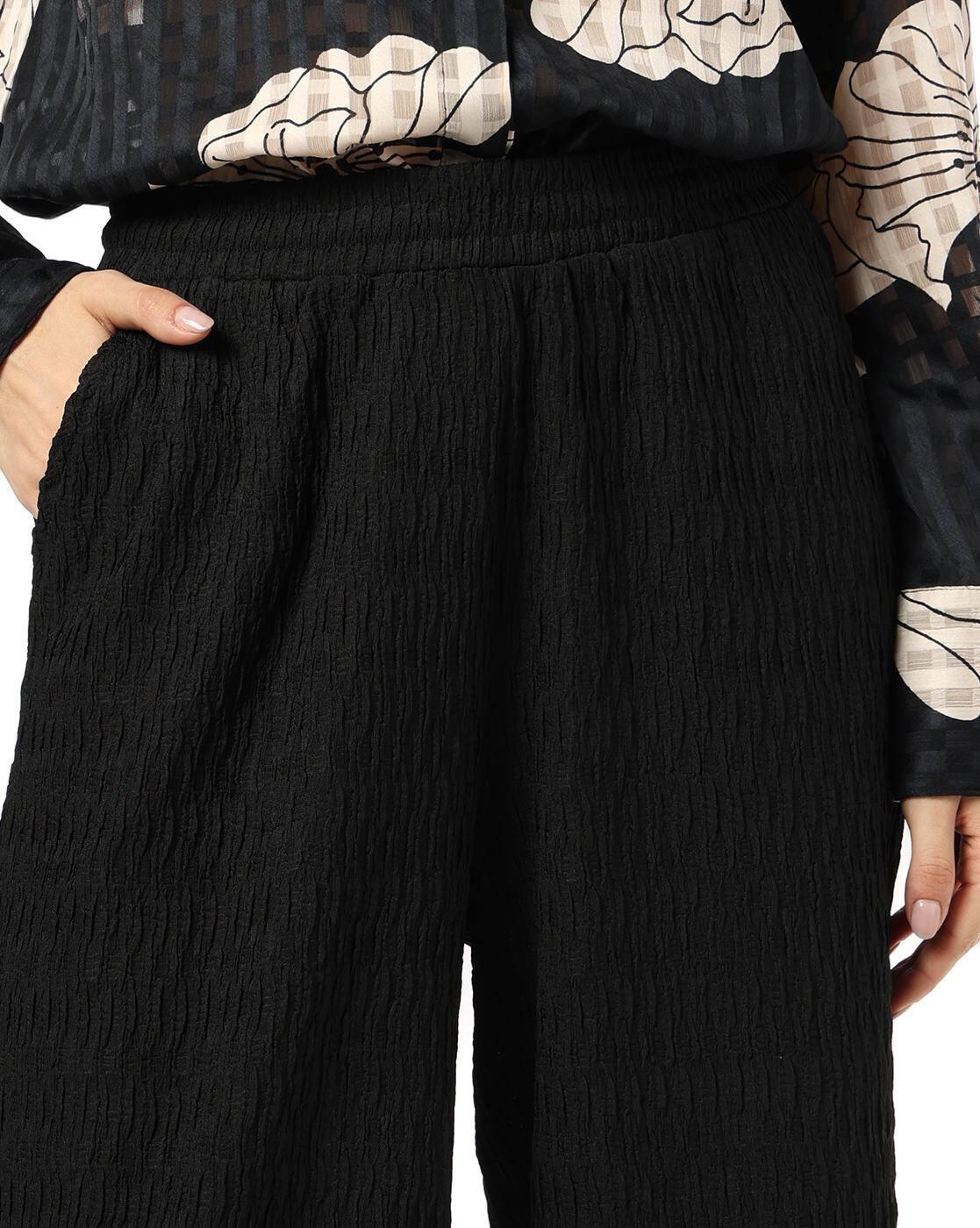 FIG | Women Patterned Wide-Leg Flat-Front Pants|3