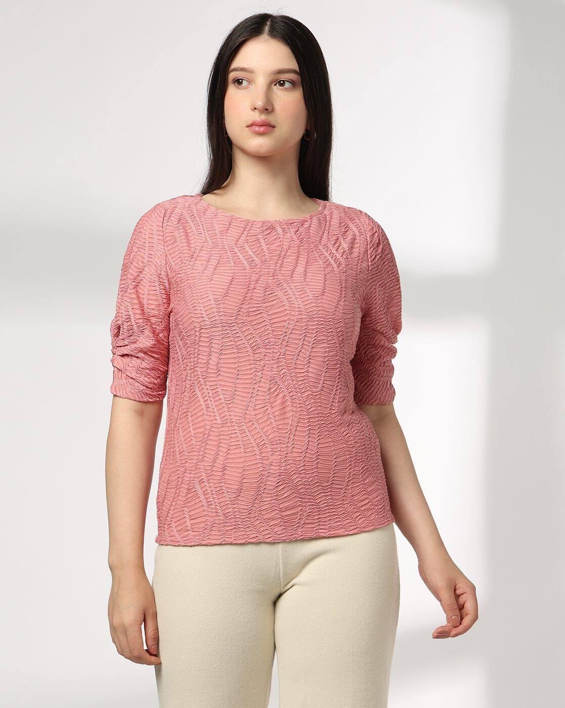 Women Regular Fit Round-Neck T-Shirt