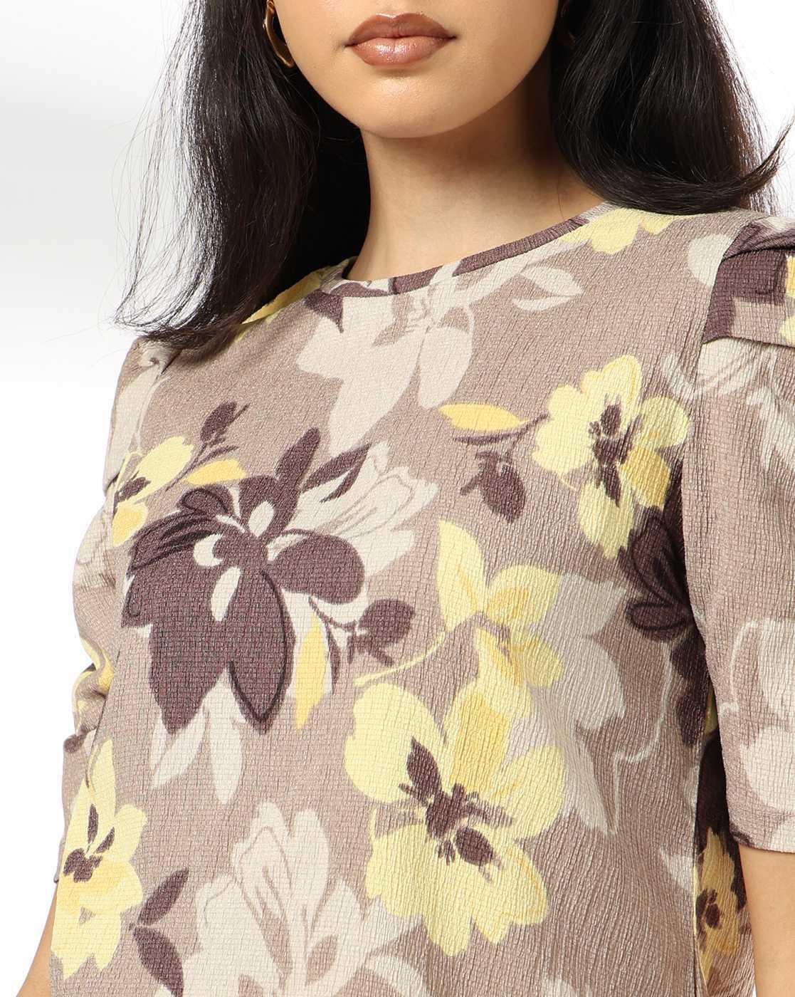 FIG | Women Floral Print Regular Fit T-Shirt|3