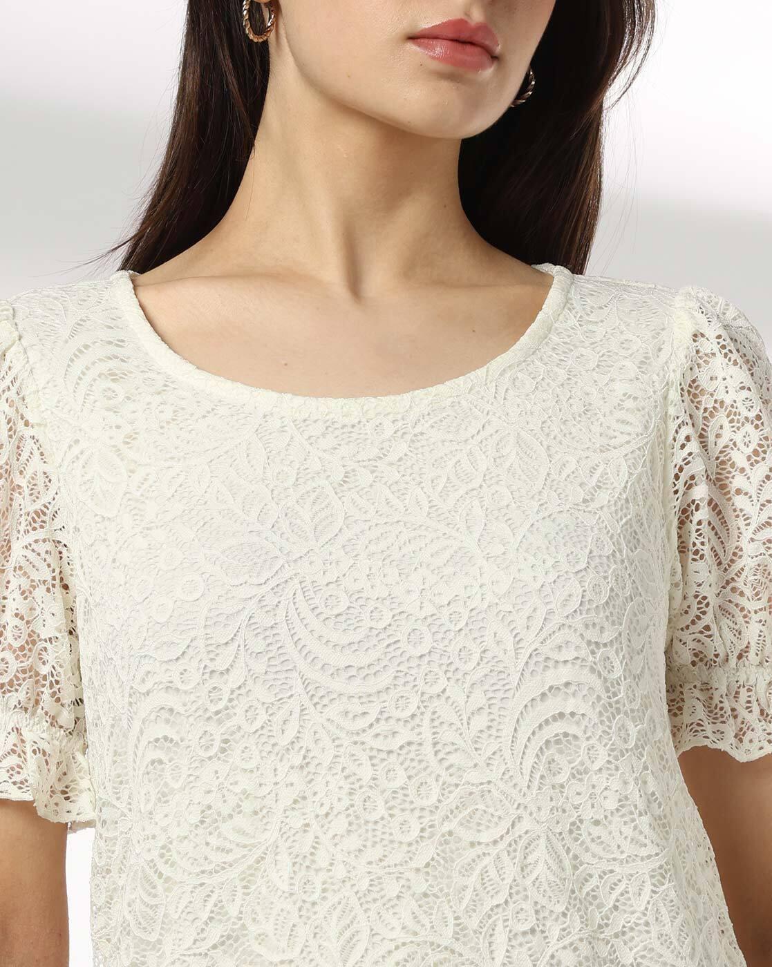 FIG | Women Lace Regular Fit Top|3