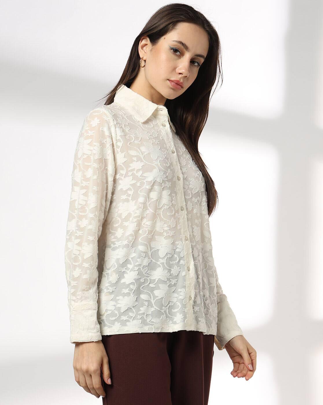 FIG | Women Lace Regular Fit Shirt|1
