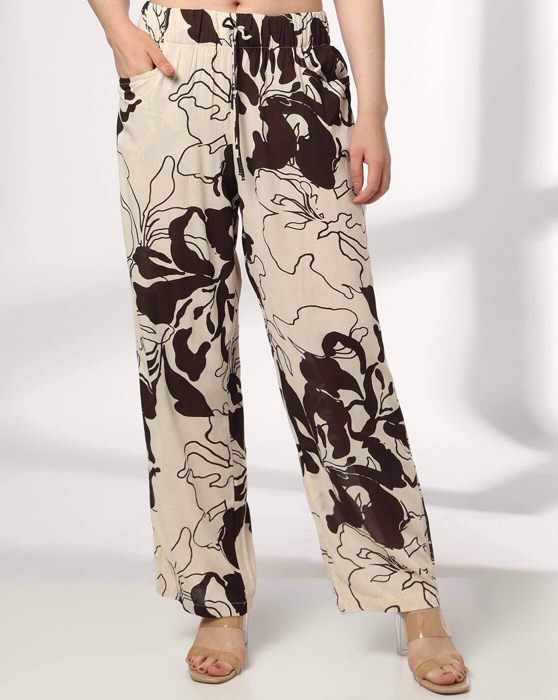 FIG | Women Floral Print Straight Fit Pants|0