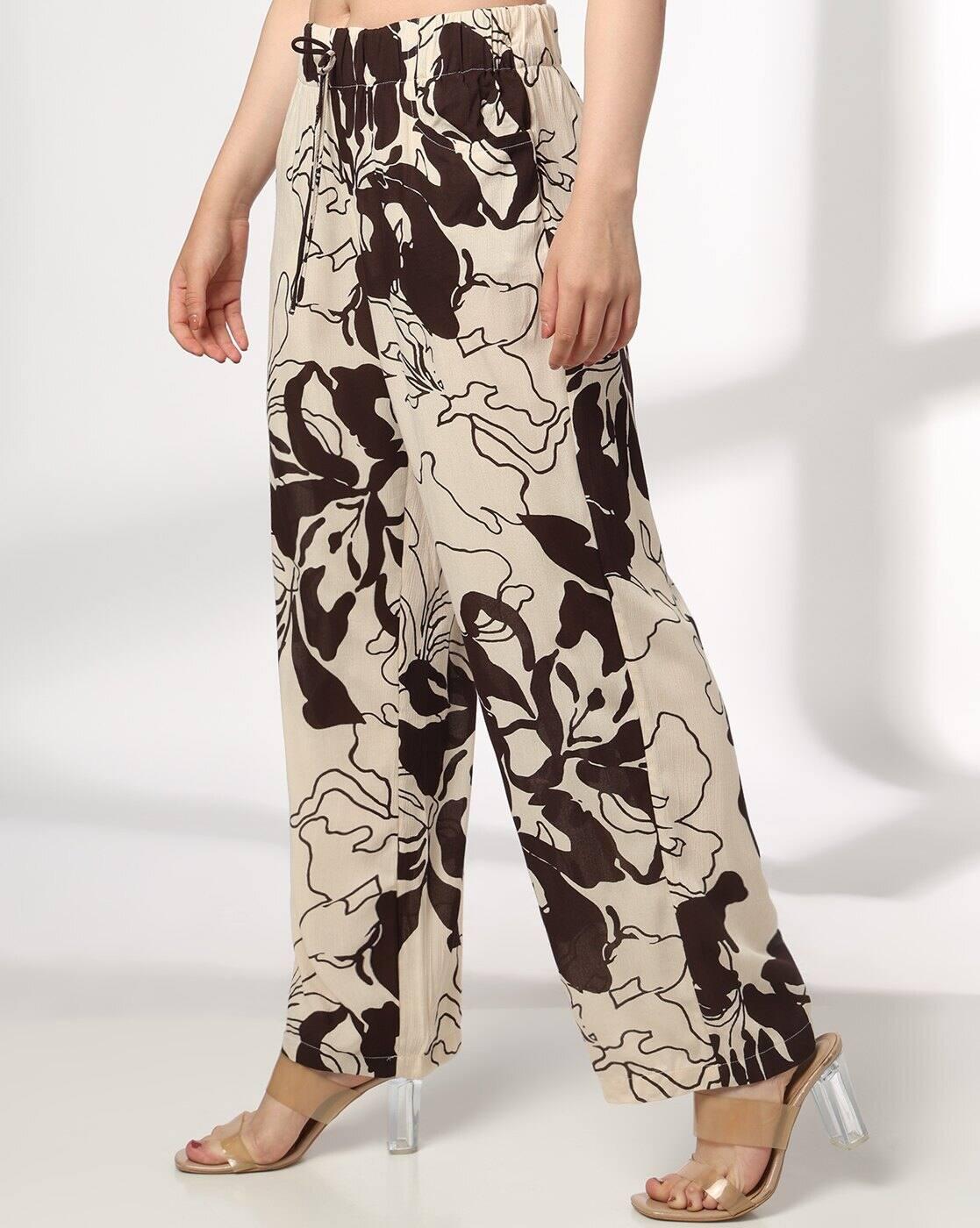 FIG | Women Floral Print Straight Fit Pants|1