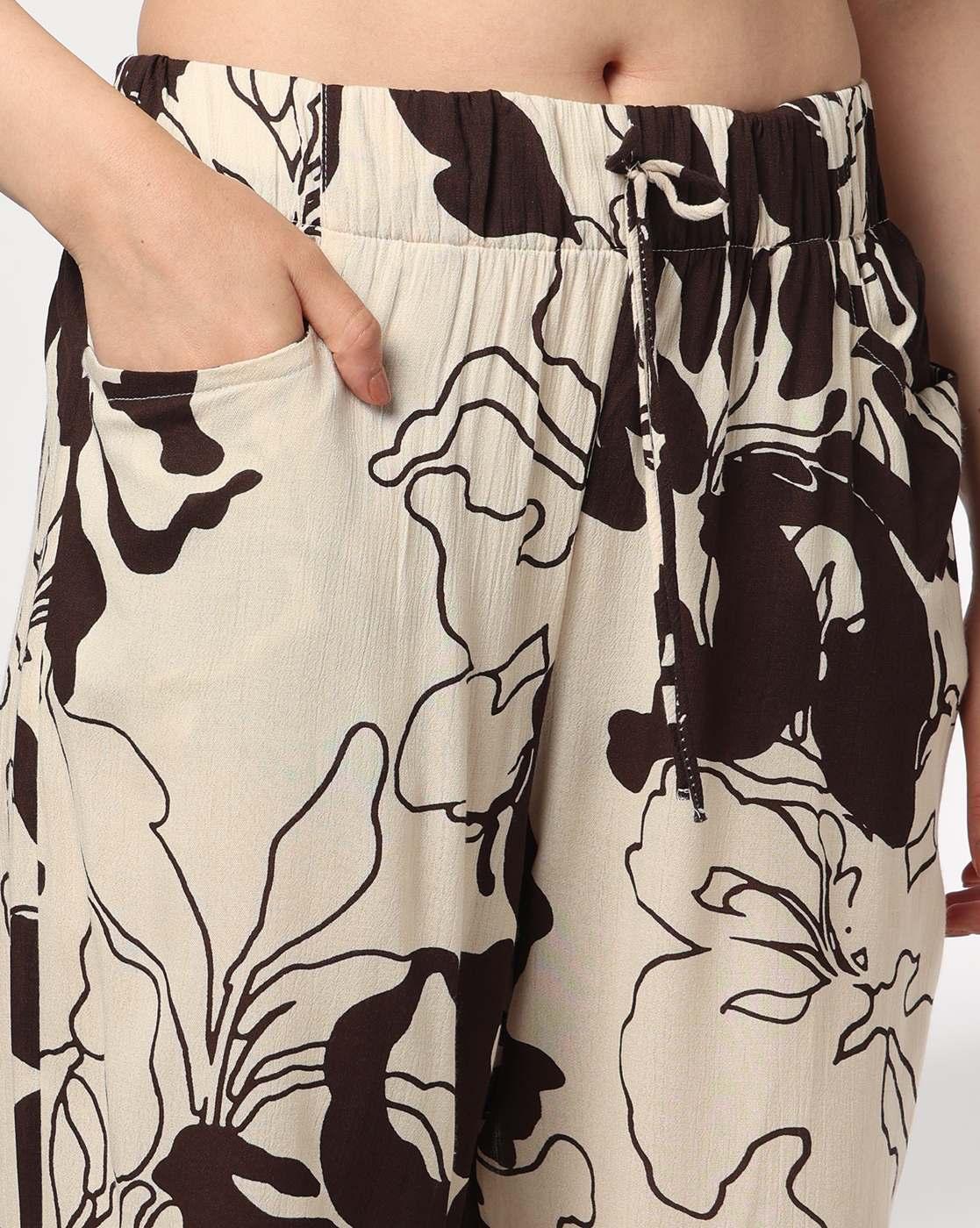 FIG | Women Floral Print Straight Fit Pants|3