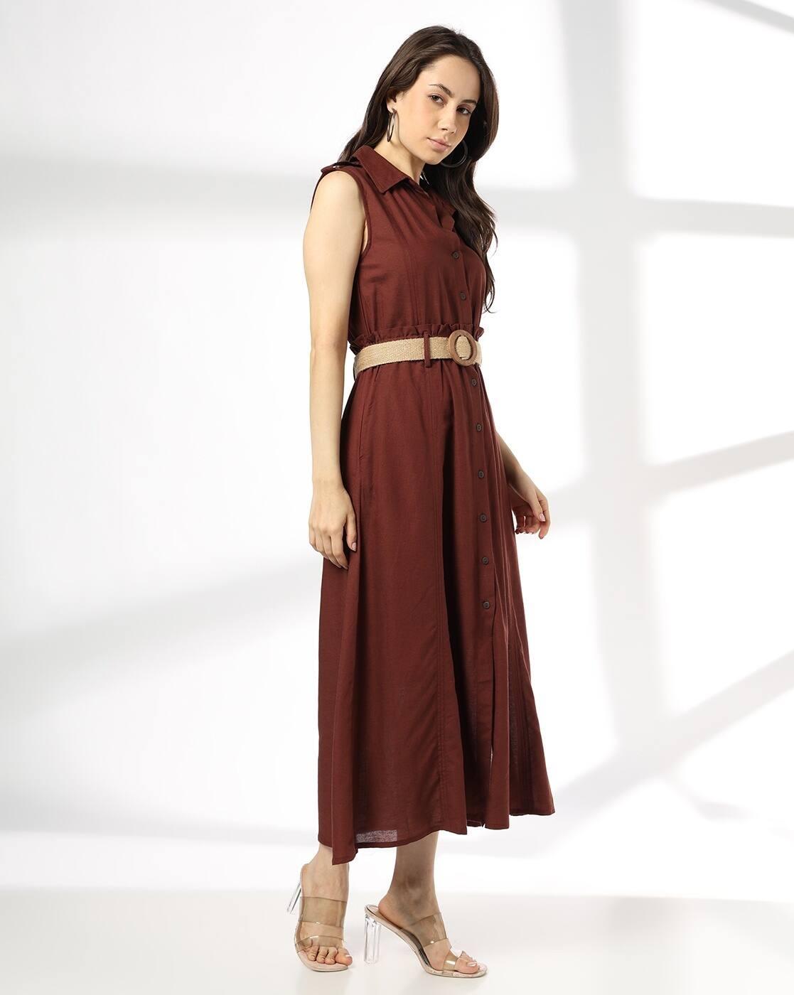 FIG | Women Shirt Dress with Belt|1