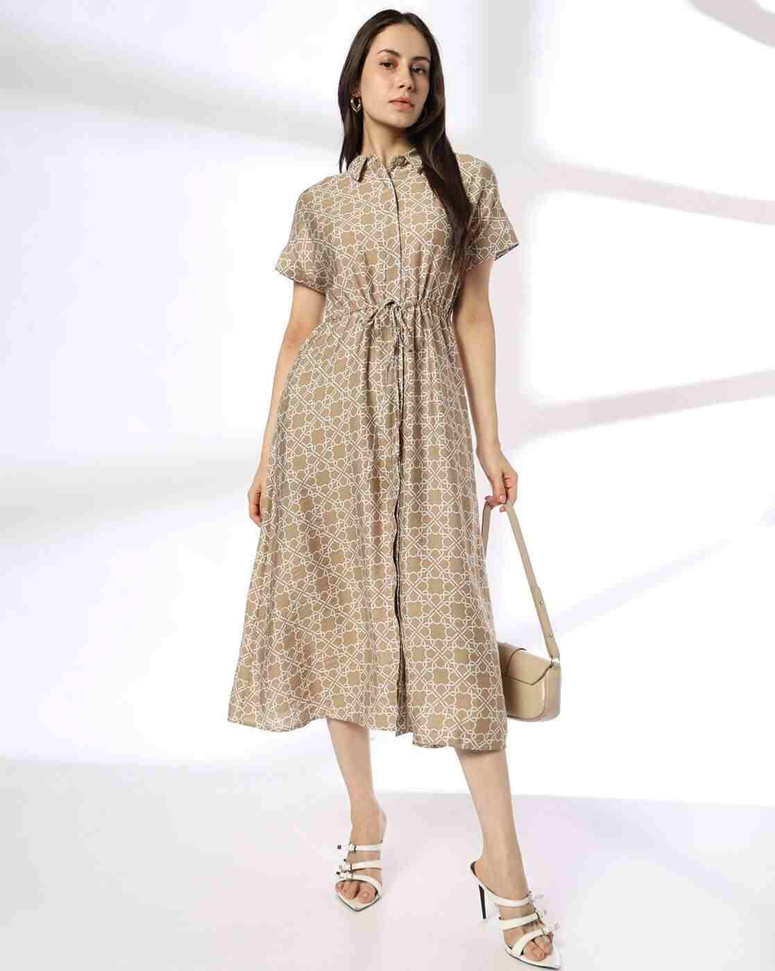 FIG | Men Geometric Print Shirt Dress|0