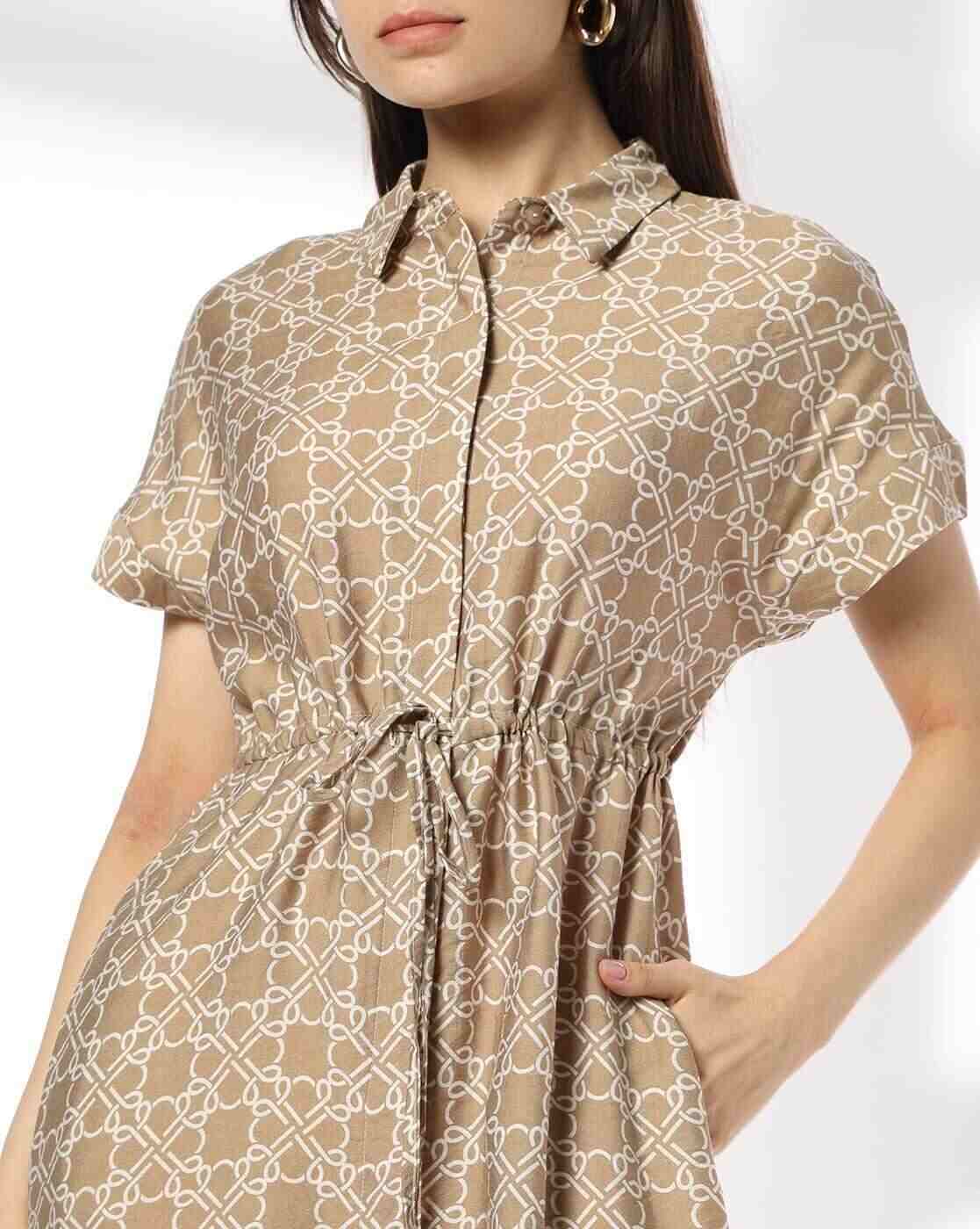FIG | Men Geometric Print Shirt Dress|4