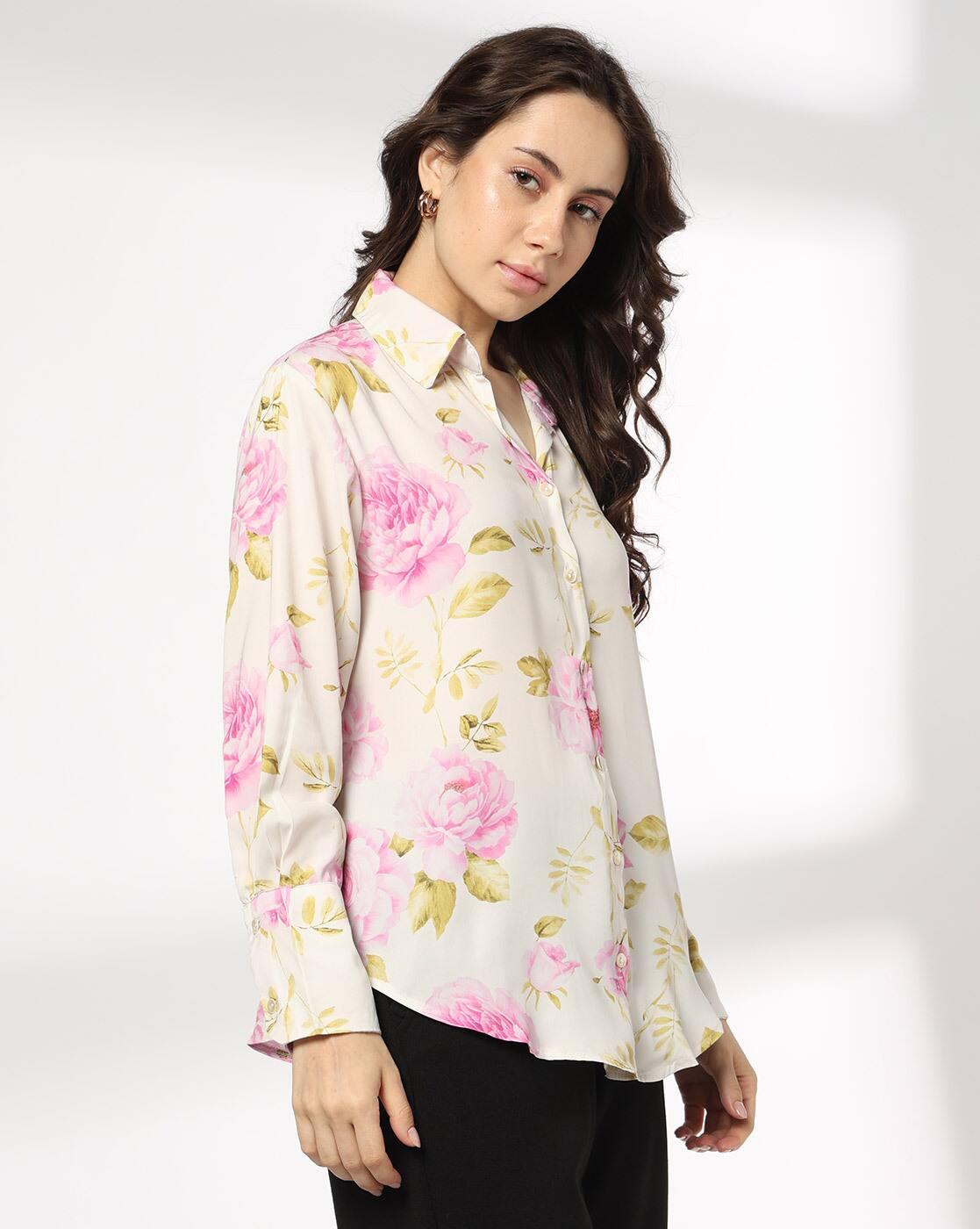 FIG | Women Floral Print Regular Fit Shirt|1