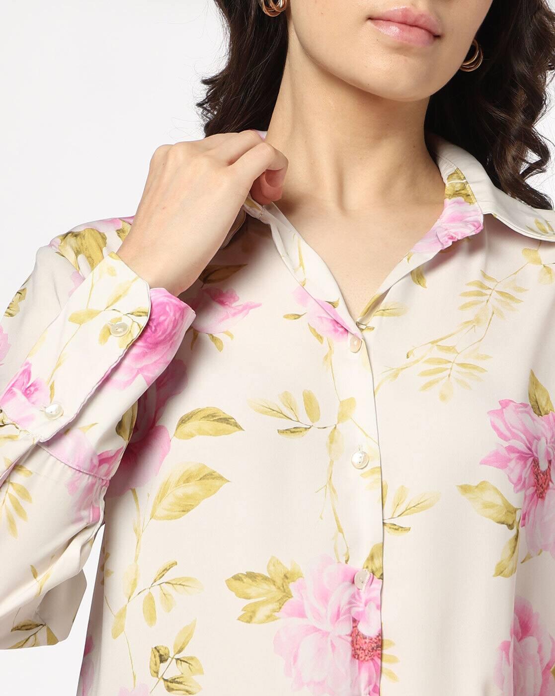 FIG | Women Floral Print Regular Fit Shirt|3