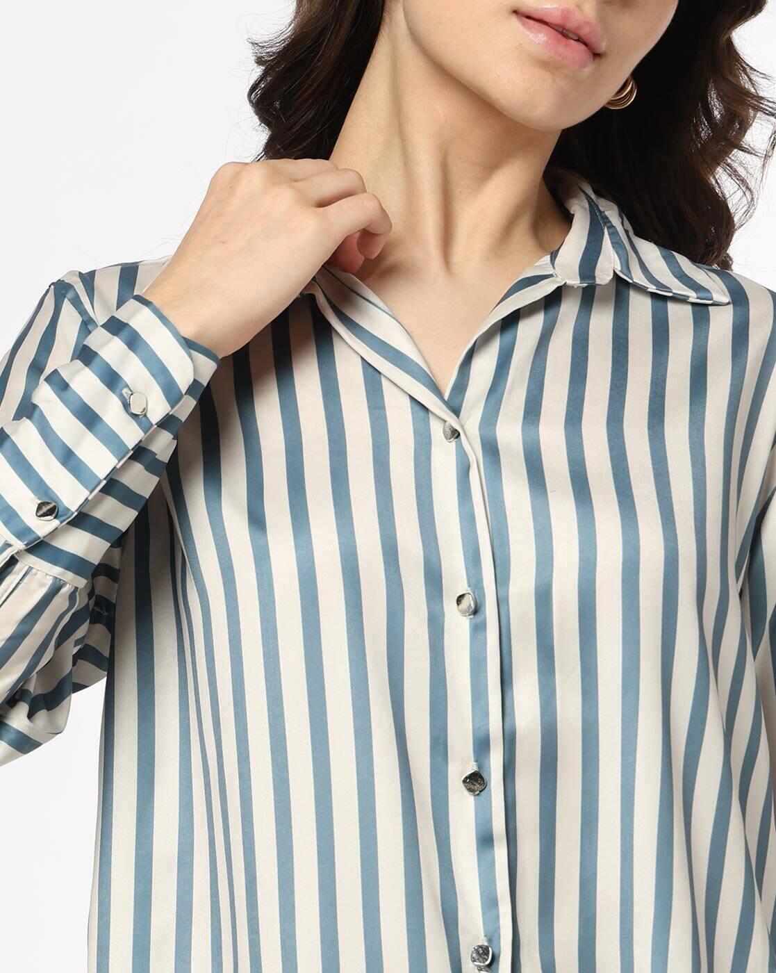 FIG | Women Stripes Regular Fit Shirt|3