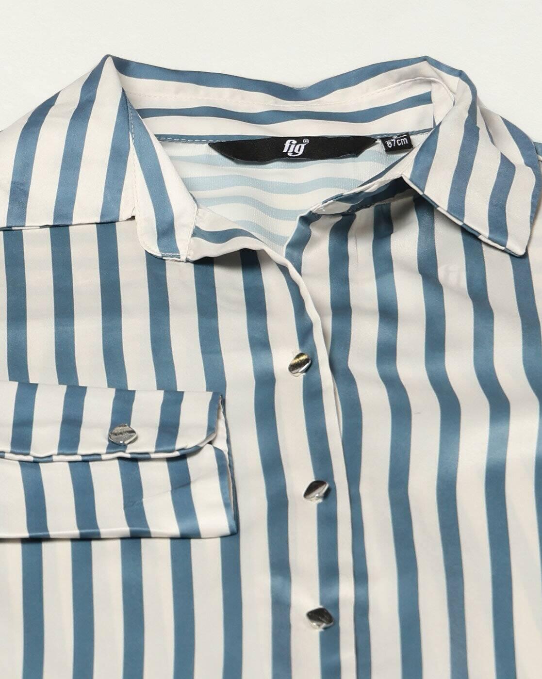 FIG | Women Stripes Regular Fit Shirt|4