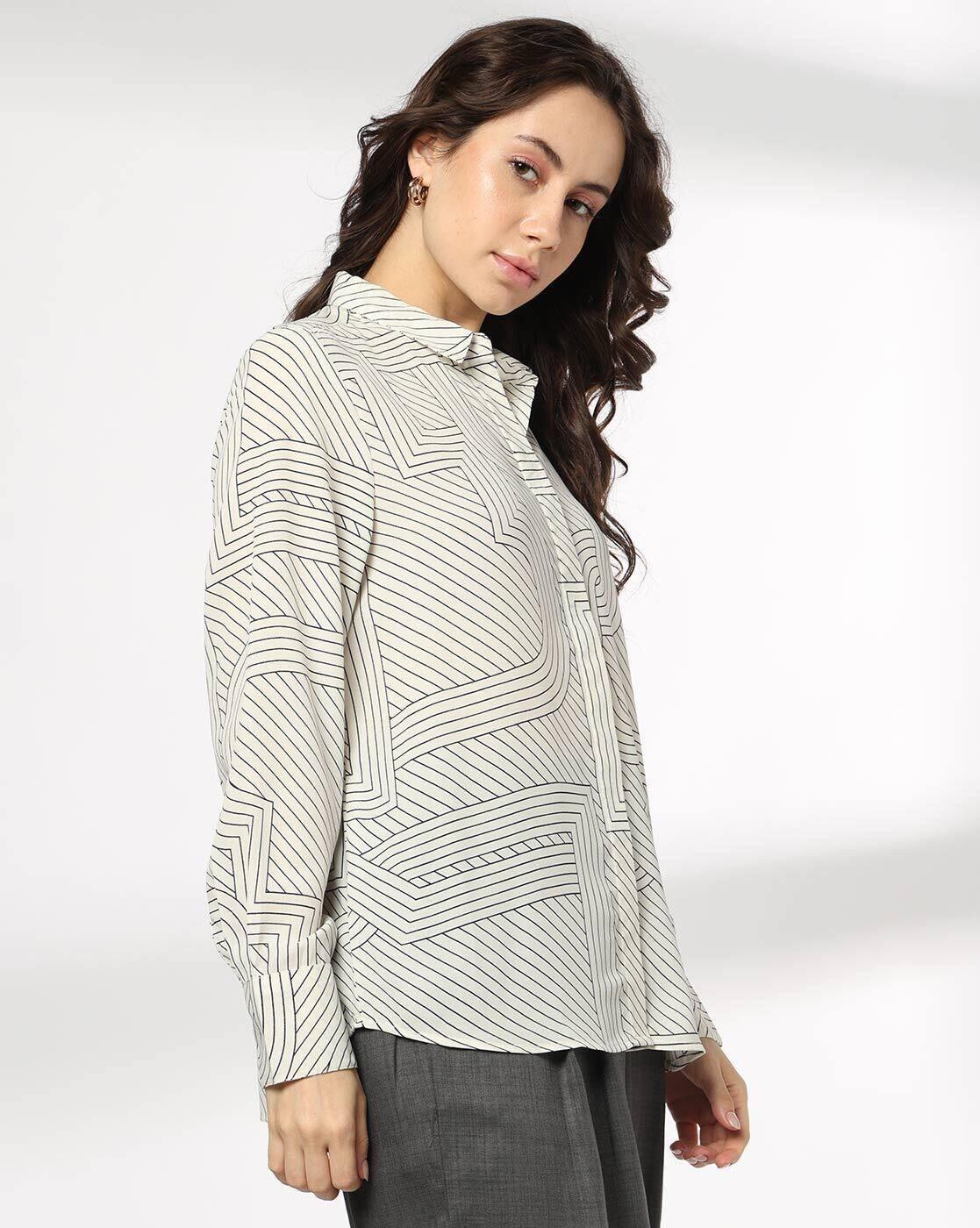 FIG | Women Printed Regular Fit Classic Shirt|1